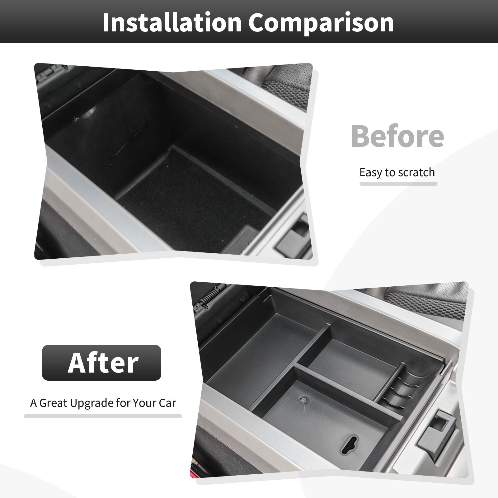 Car Center Console Storage Box Tray Case Organizer For Ford F150 Raptor2009-2014