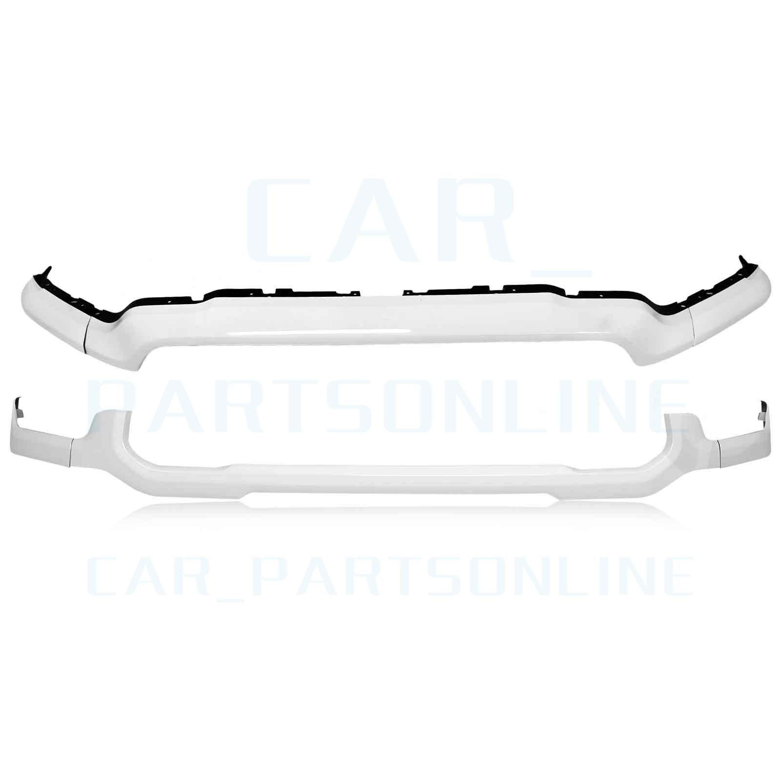 For 2019-2024 Ram 2500 3500 Bright White Front Upper+Lower Grille Molding Trim
