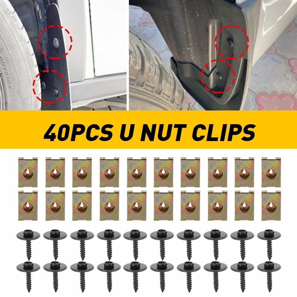 40Pcs For Car BMW Auto Engine Splash Shield Hardware Bumper Metal Accessories US