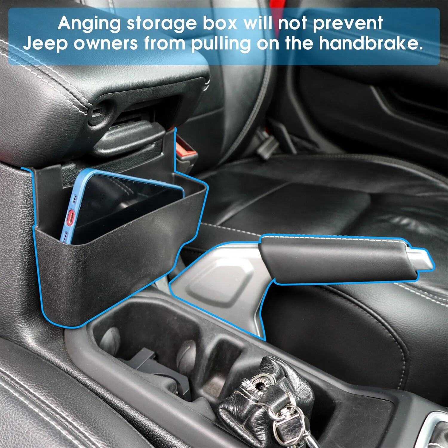 Front Center Console Armrest Storage Box For Jeep Wrangler JL JLU JT 2018-2023