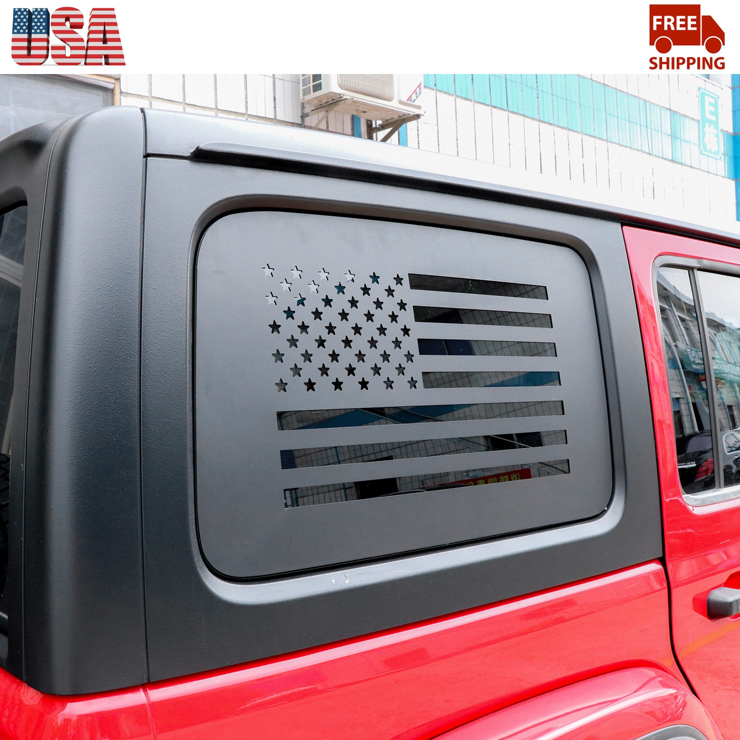 Aluminum Rear Window Glass Armor Cover Accessories For Jeep Wrangler JL 2018+ X2