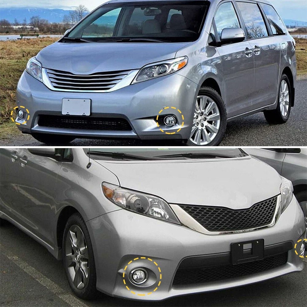 Fog Lamp Cover Left Right Side For 2011-2017 Toyota Sienna SE Car Replace Parts