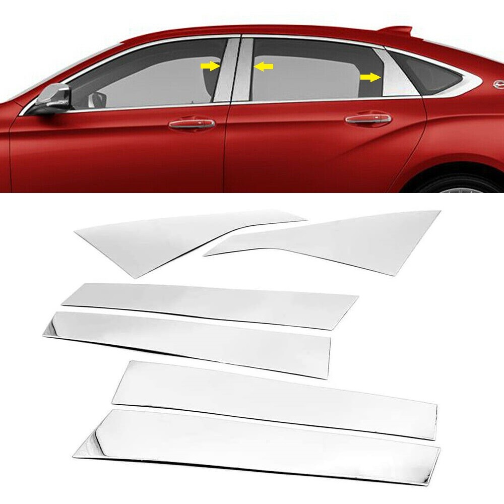 For 2014-2020 Chevy Impala Stainless Steel Chrome Pillar Post Trims
