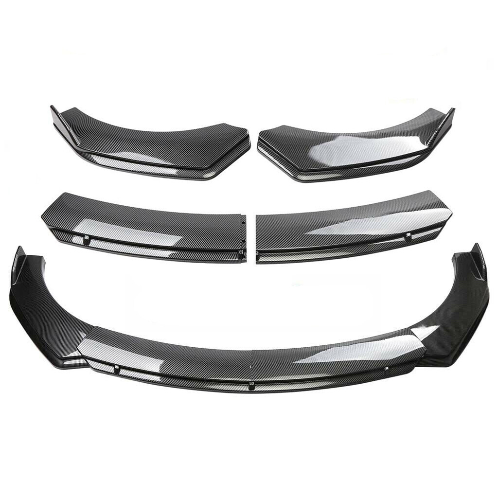 Front Bumper Lip Splitter Spoiler w/ Strut Rods For Ford Mustang GT Shelby GT500