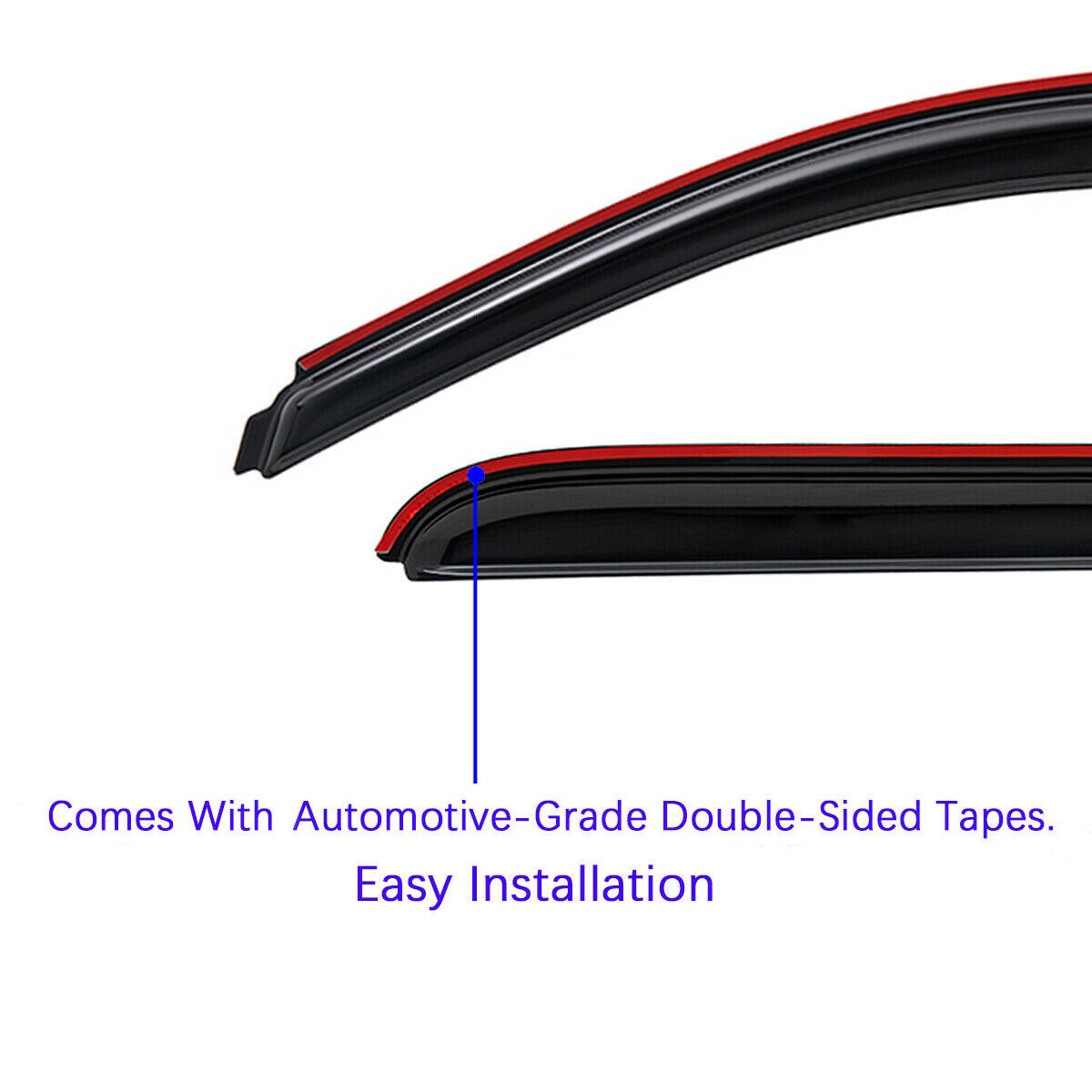 In-Channel Rain Guard Window Visor Vent Shade for 2016-2024 Chevrolet Malibu