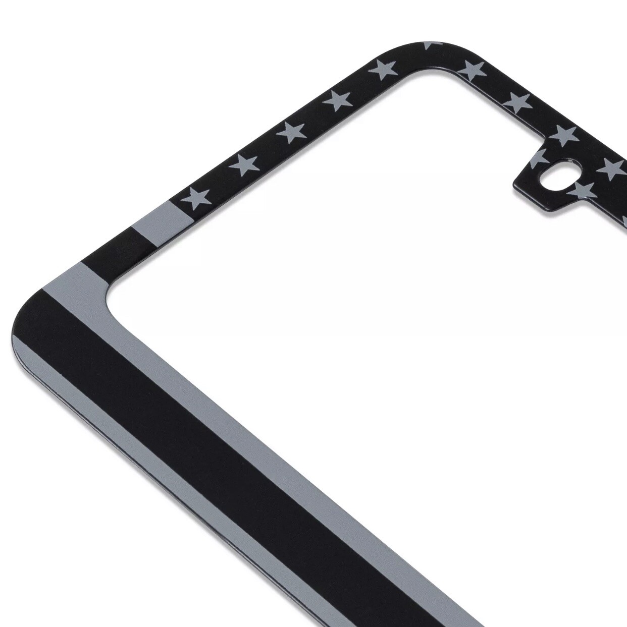 Heavy Duty Stainless-Steel Metal Matte American USA Flag License Plate Frame
