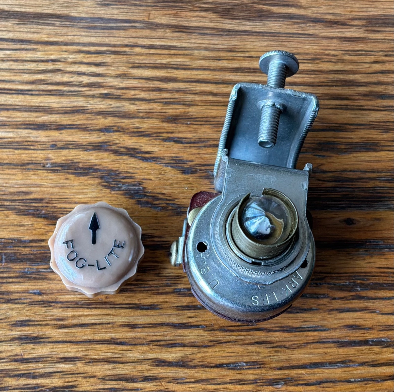 1930s 1940s 1950s ARK-LES FOG-LITE SWITCH ILLUMINATED vtg NOS dash accessory-