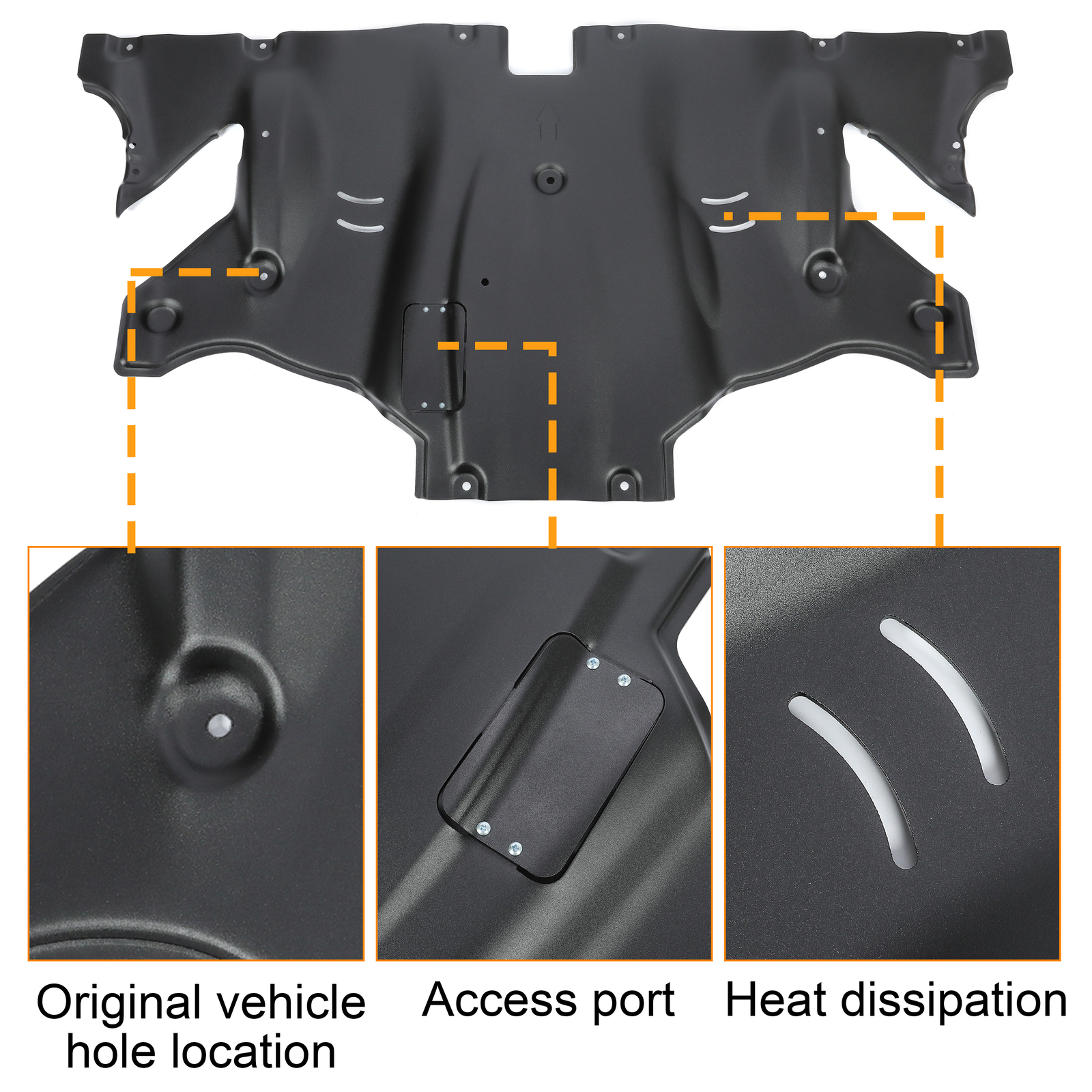Rear Skid Plate Under Engine Guard Cover For 2017 2018-2024 Tesla Model 3 & Y