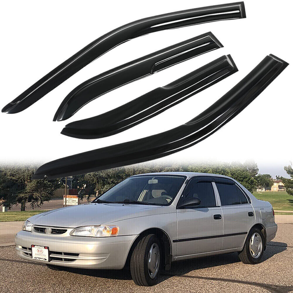 For 1998-2002 Toyota Corolla Sedan Window Visors Vent Rain Sun Deflector Guards
