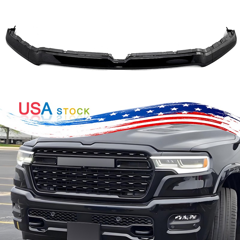Fits RAM 1500 2025-On Front Bumper Upper Grille Molding Trim #PXJ Diamond Black