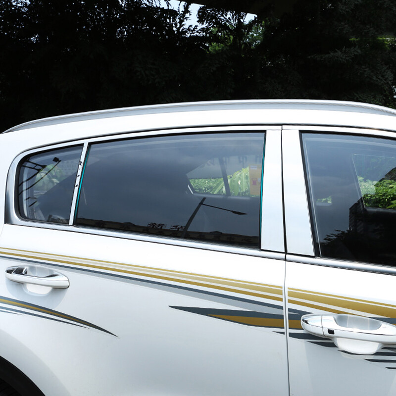 6pcs Chrome Pillar Post Window Door Trim Cover for Honda Accord 2018-2022
