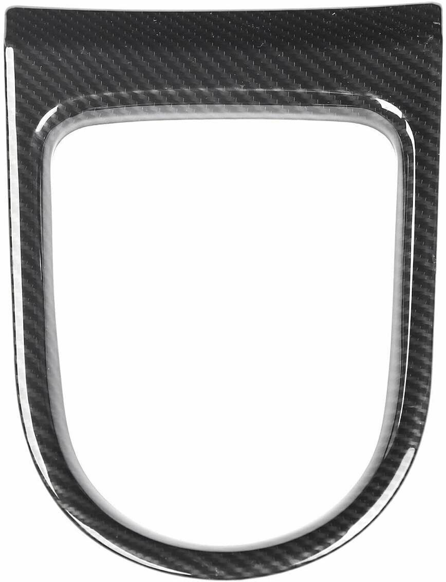 Carbon Fiber Cup Holder Insert &Gear Shift Frame Trim Cover for Ford Mustang 15+