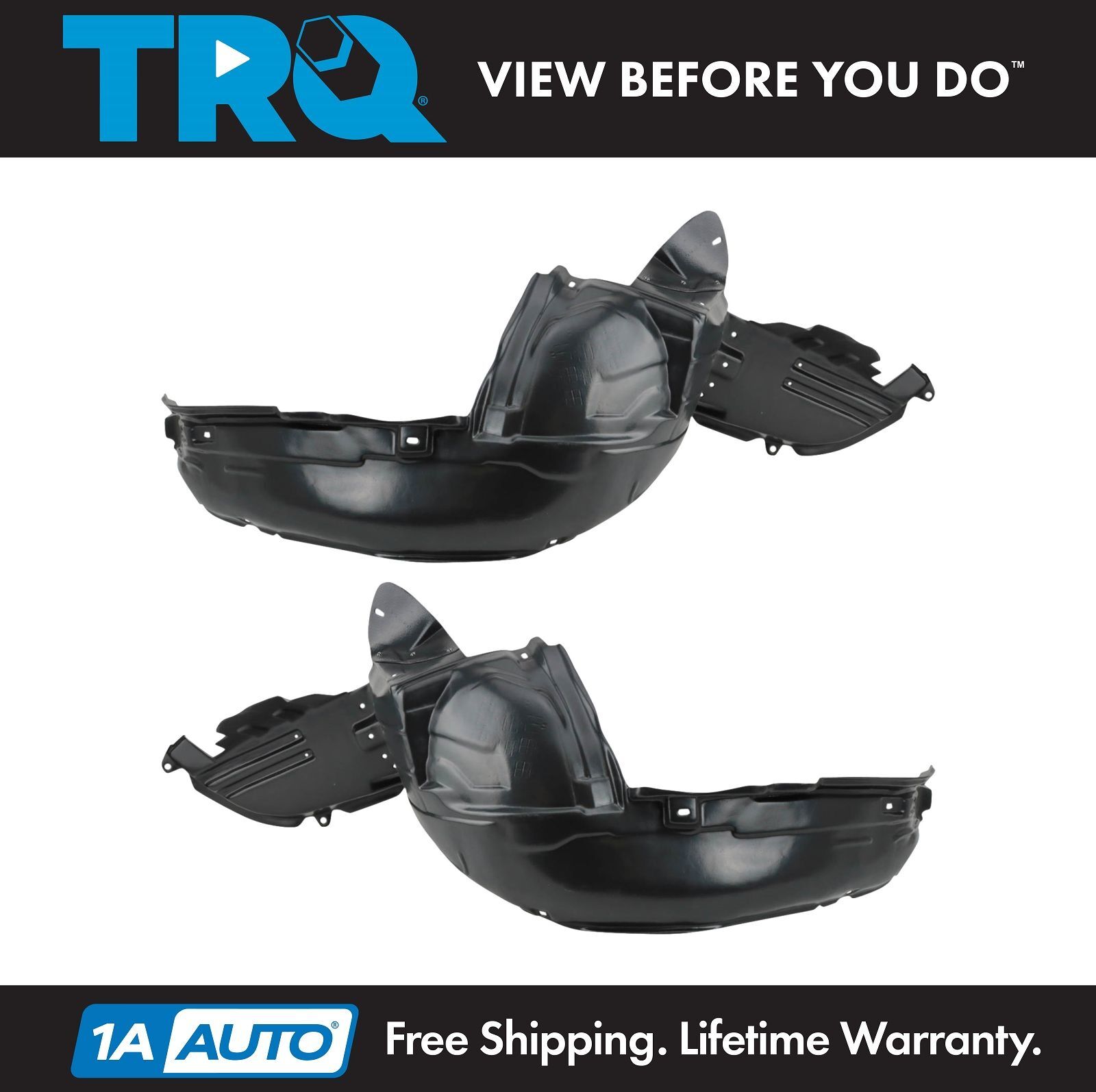 TRQ Front Inner Fender Liner Set Fits 2006-2007 Subaru Impreza