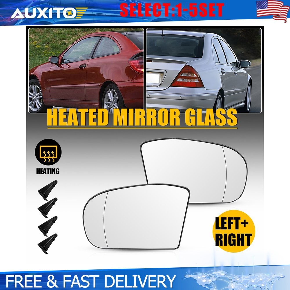 For Mercedes C-Class W203 2001-2007 & E-Class W211 Heated Mirror Glass 2-10X