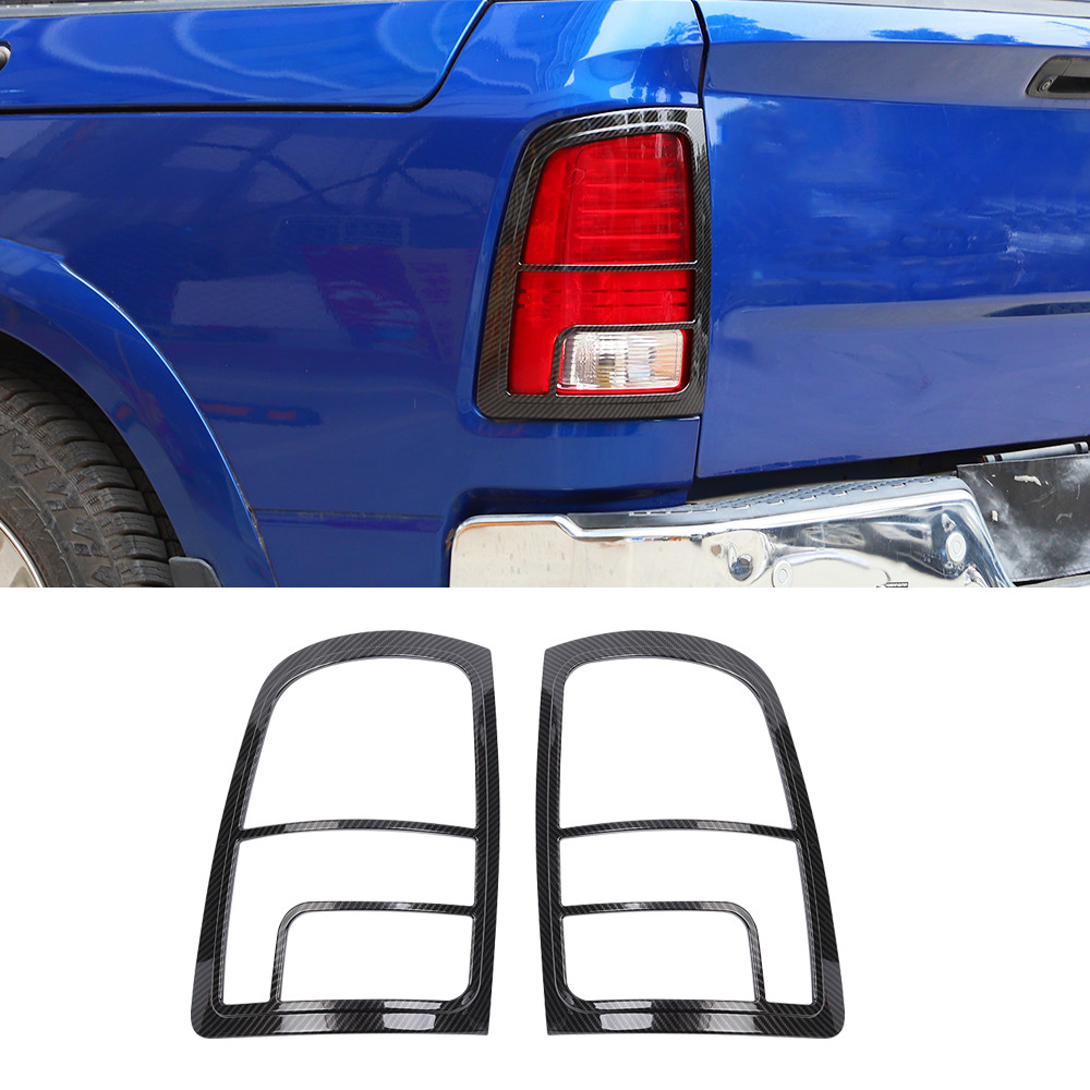 Left & Right Taillight Lamp Cover Overlay Trim Frame Bezels For Ram 1500 2010-18