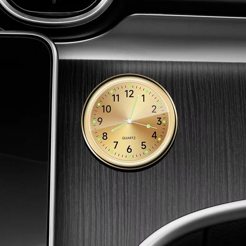 Luminous Mini Car Dashboard Clock Stick-On Watch Accessories For Car Boat Trucks