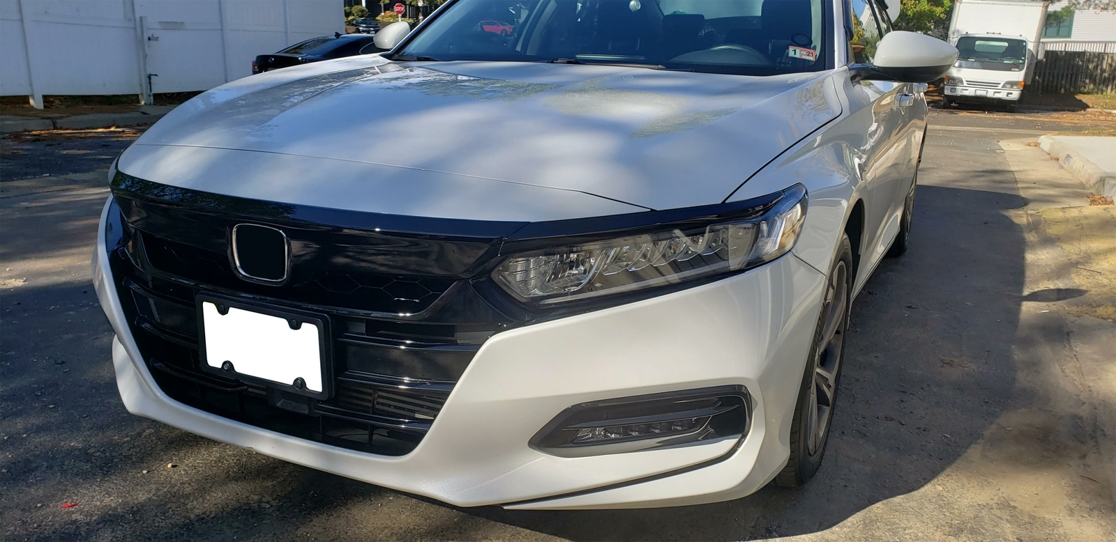 Gloss Black Front Grille Cover Grill Moulding Trim For Honda Accord 2018-2020