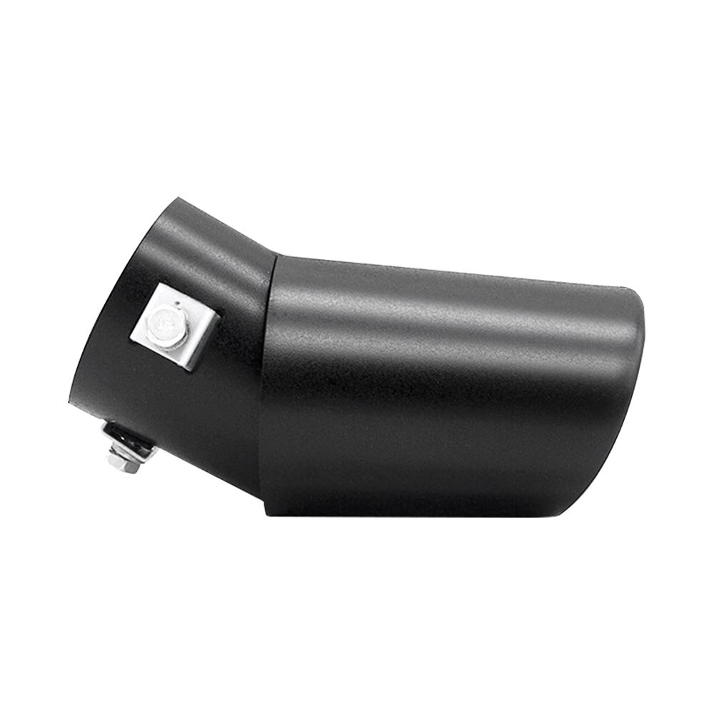 Exhaust Trim Car Pipe Stainless Steel 62mm Muffler Bend Tip Tail Black Thr Part