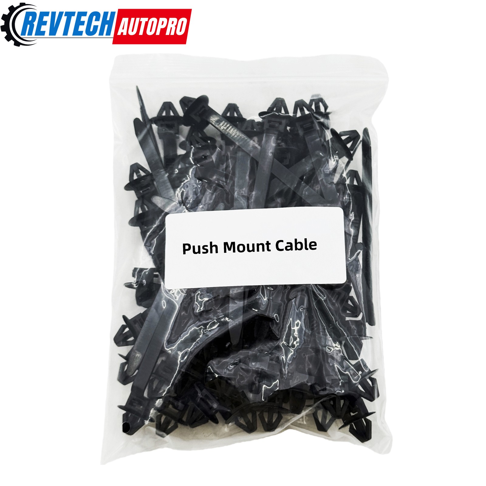 50x Push Mount Cable Ties Car Hose Wire Fastener Clips Nylon Zip Strap Fixing