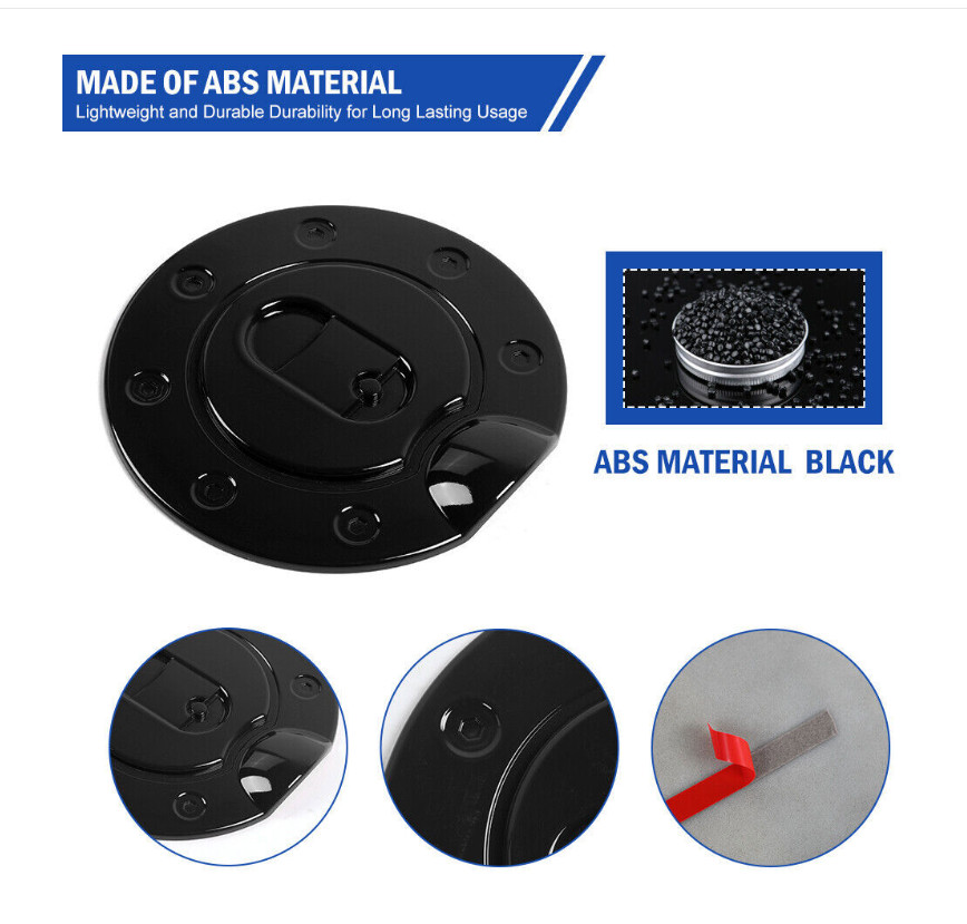 For 2004-08 Ford F-150 Car Filler Fuel Tank Door Gas Cap COVER TRIM GLOSS BLACK