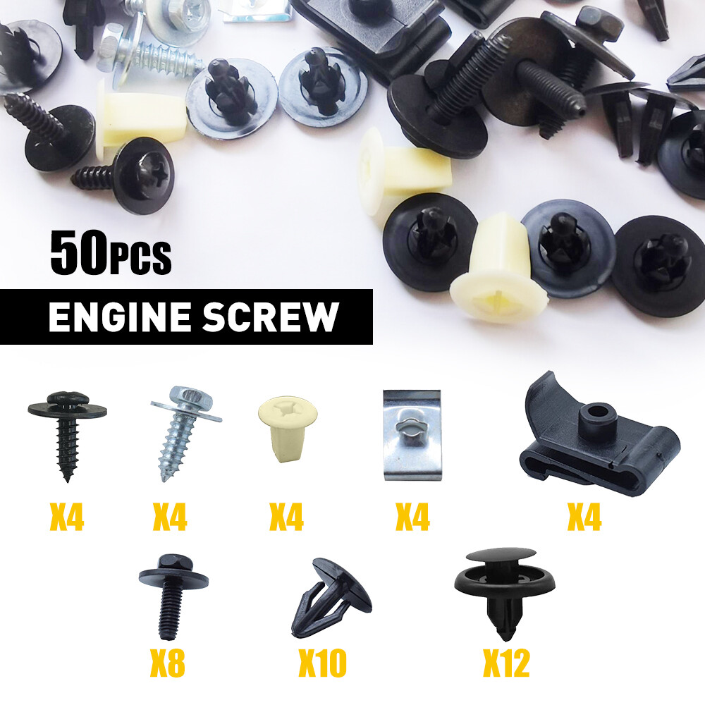 50X Engine Splash Shield Fender Bumper Screw Clips side skirt grille wheel well
