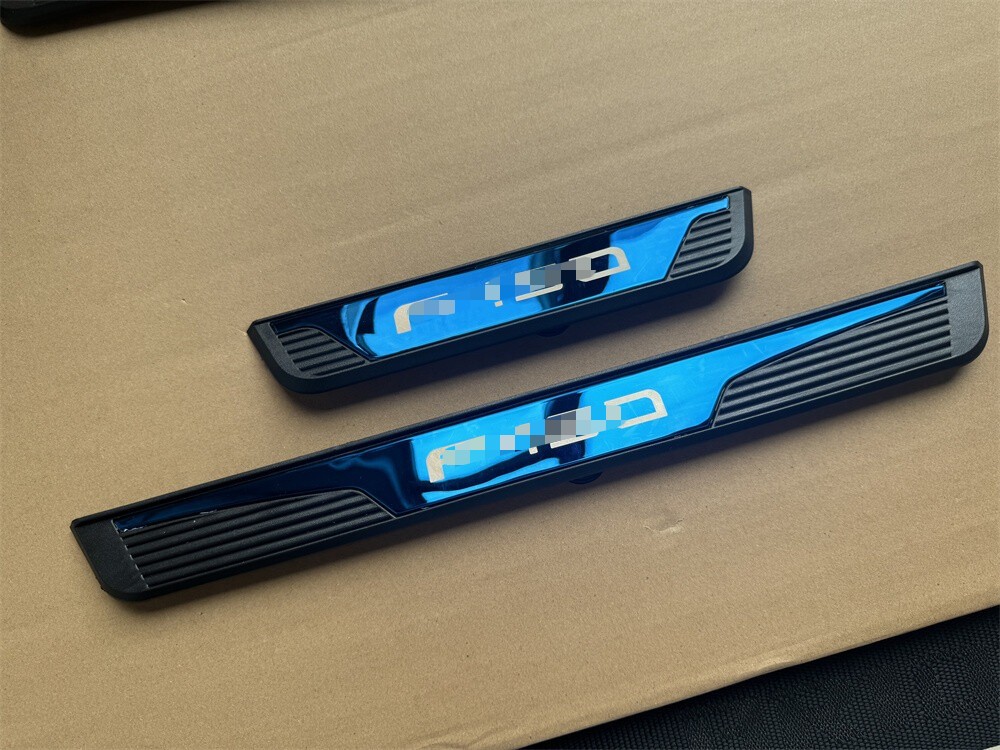 4PCS Blue Door Scuff Sill Cover Panel Step Protector for F150 Accessories