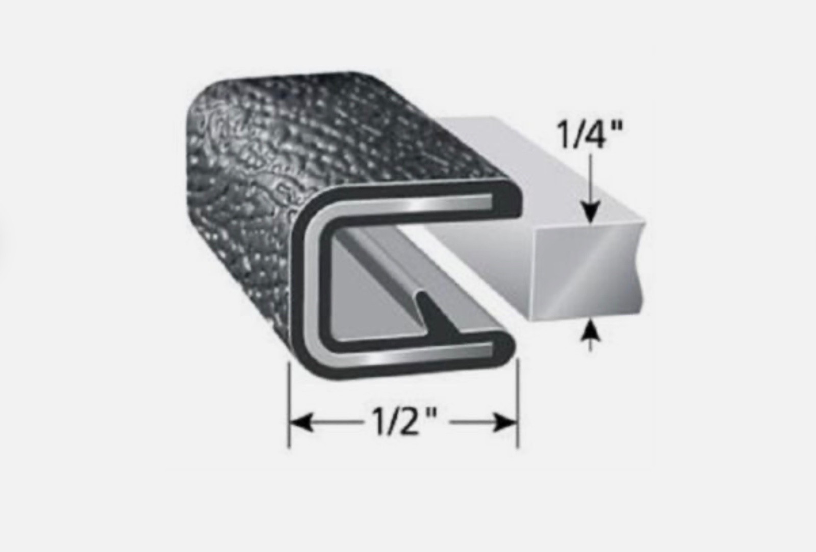 **NEW** Genunine TRIM LOK / TACO Edge Trim 1/4” Black Pebble 250 ft roll