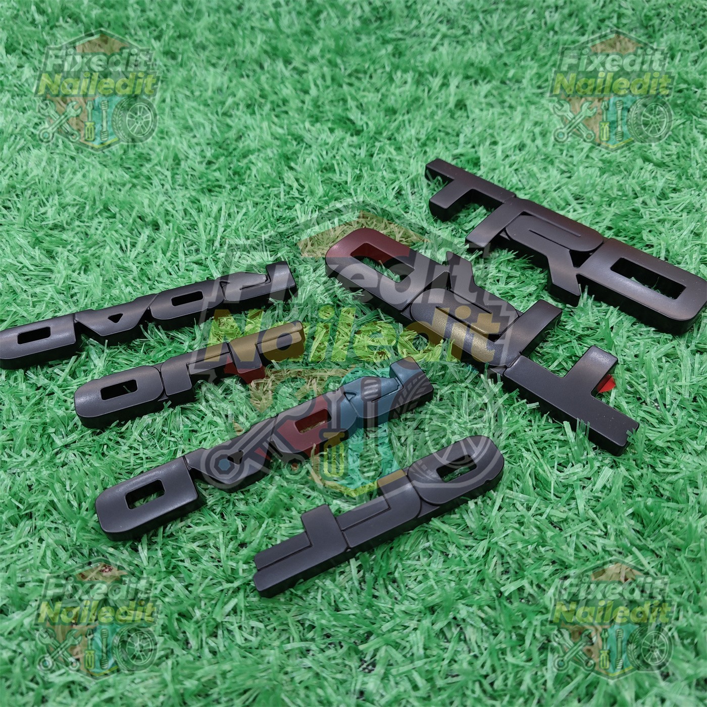 For 2014-2024 Off Road Letters Overlay Matte Blackout Emblem SIde Door 3D Badges