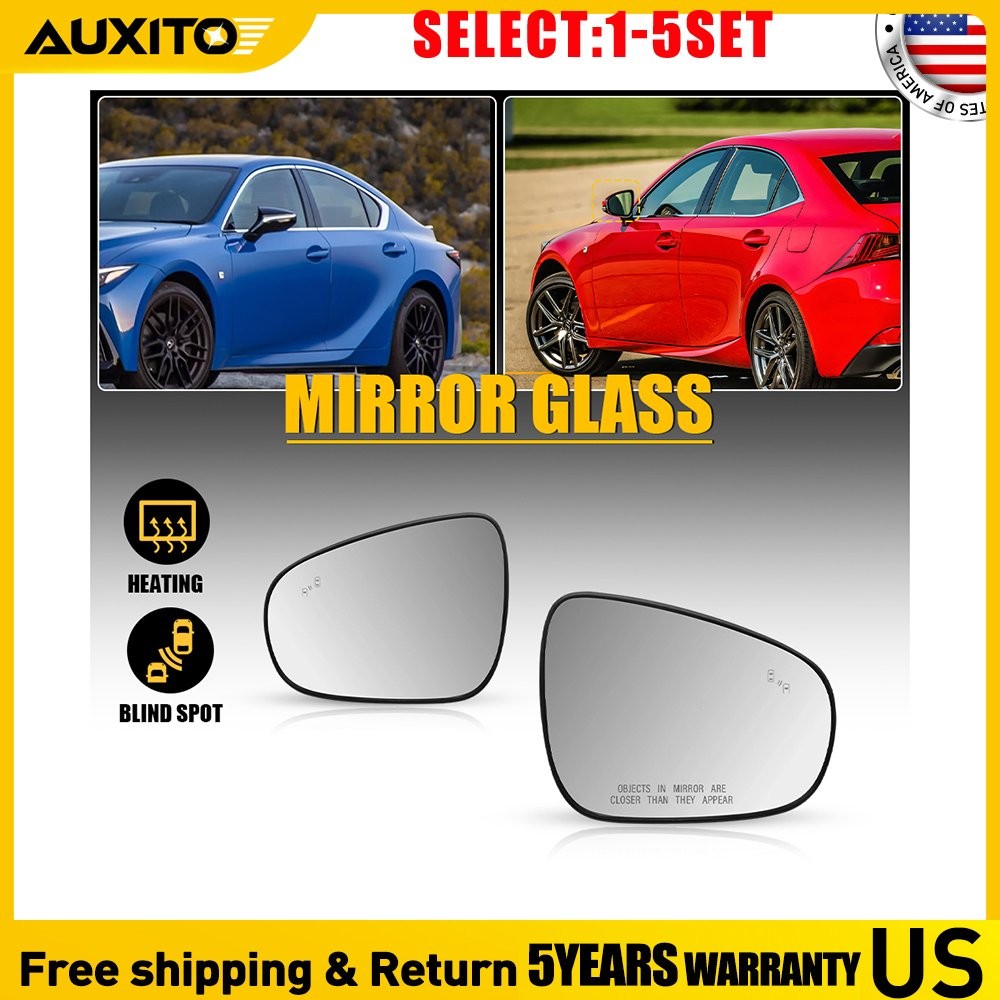 Heated Blind Spot Mirror Glass Left Right For Lexus ES300h IS250 IS350 2-10X