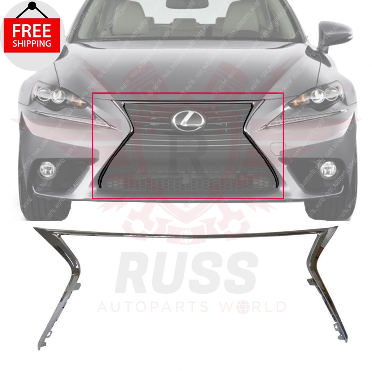 New Front Grille Trim Grill Chrome For 2014-16 Lexus IS300 IS250 IS350 LX1202105