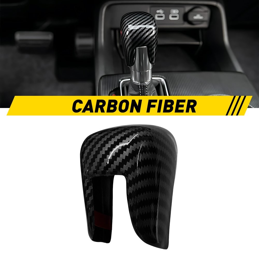 Carbon Fiber Color Gear Shift Knob Cover Trim For Honda HRV Civic CRV 2023-25 EH