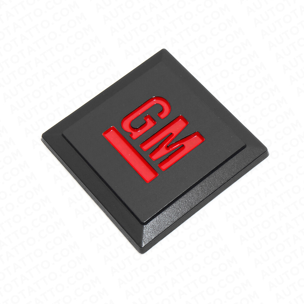 GM Logo Mark of Excellence 1.25″ Fender Door Nameplate Emblem Badge Black Red