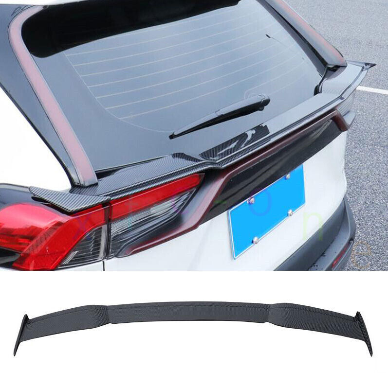 For Toyota RAV4 ABS Carbon Fiber Look Rear Tail Trunk Spoiler Wing Lip 19-23 N