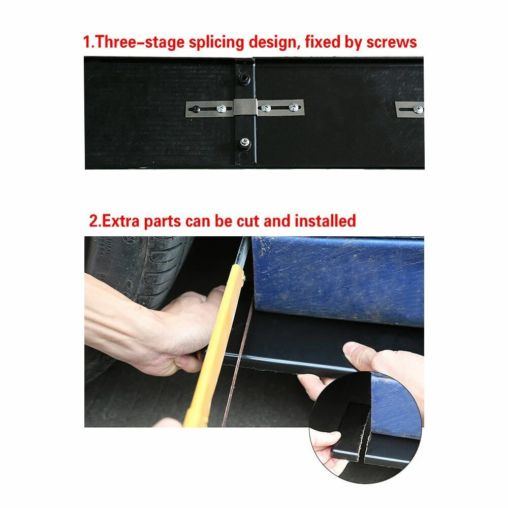 1 Set Glossy Black Universal Sedan Side Skirt Extension Splitter Rocker Panel