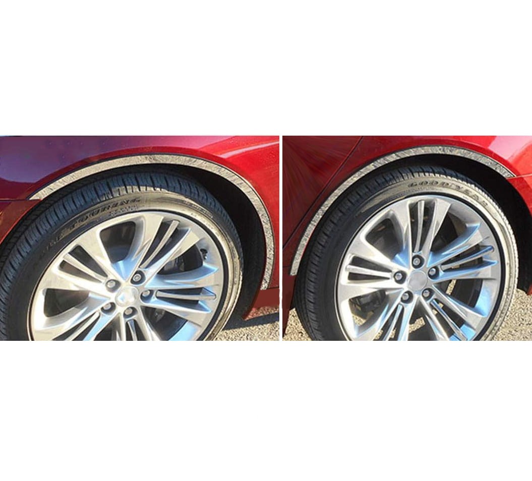 4pc Luxury FX Stainless Steel Short Fender Trim for 2016-2020 Cadillac CT6 4dr