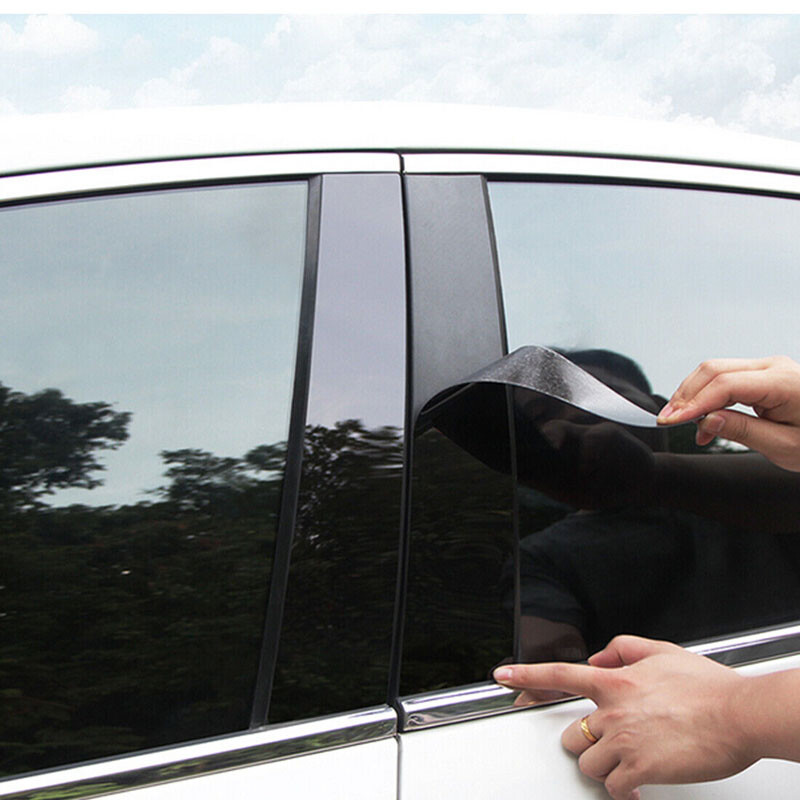 8Pcs Glossy Black Pillar Posts Cover Door Window Trim For Subaru Outback 2010-14