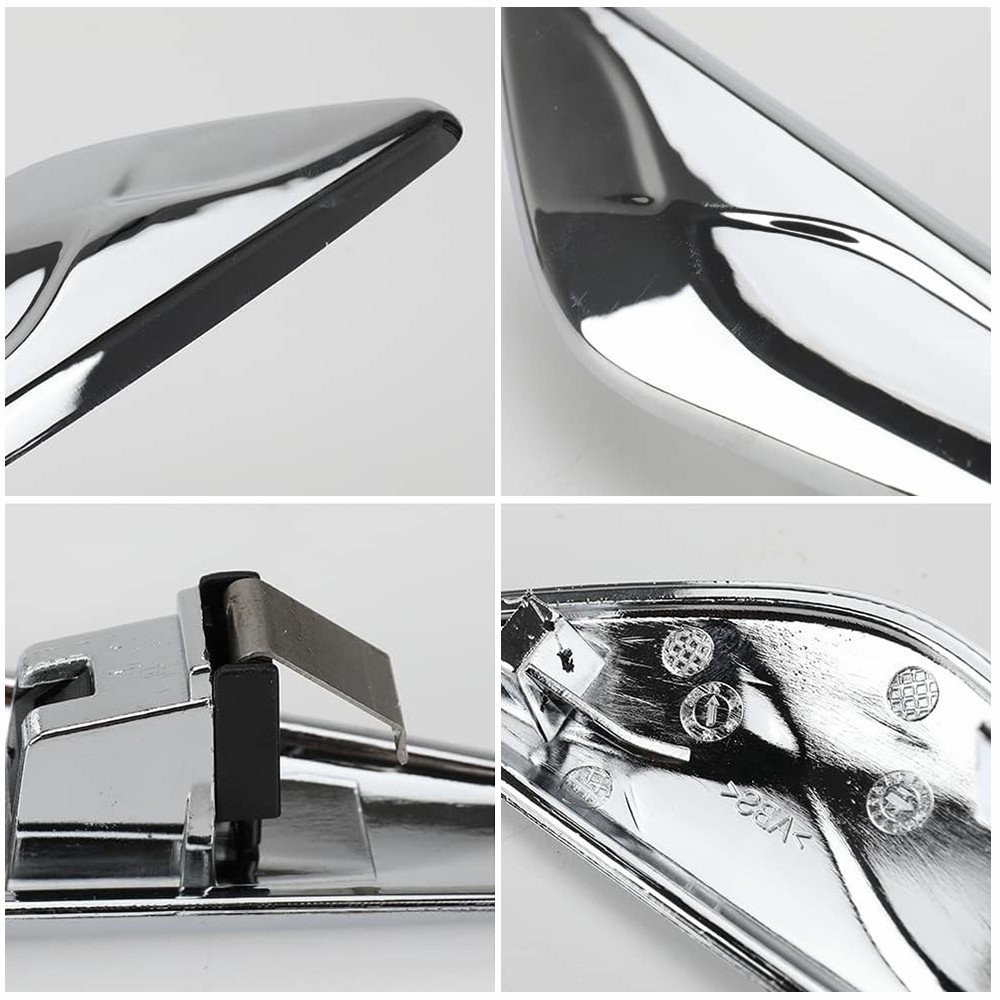 Left + Right Side Fender Chrome Emblem Moulding For 2015-2017 BMW X3 F25 X4 F26
