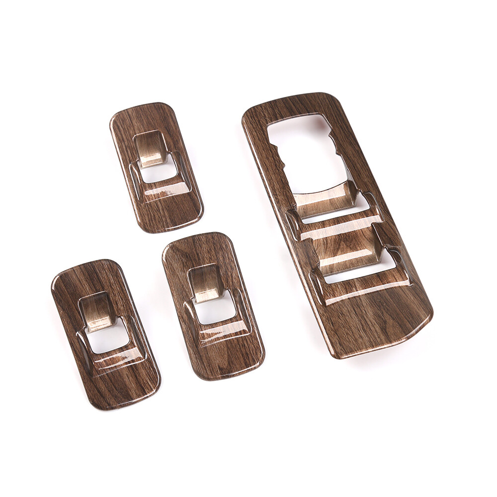 Wood Grain Interior Window Lift Panel Switch Trim Cover For Ford F150 2015-2020