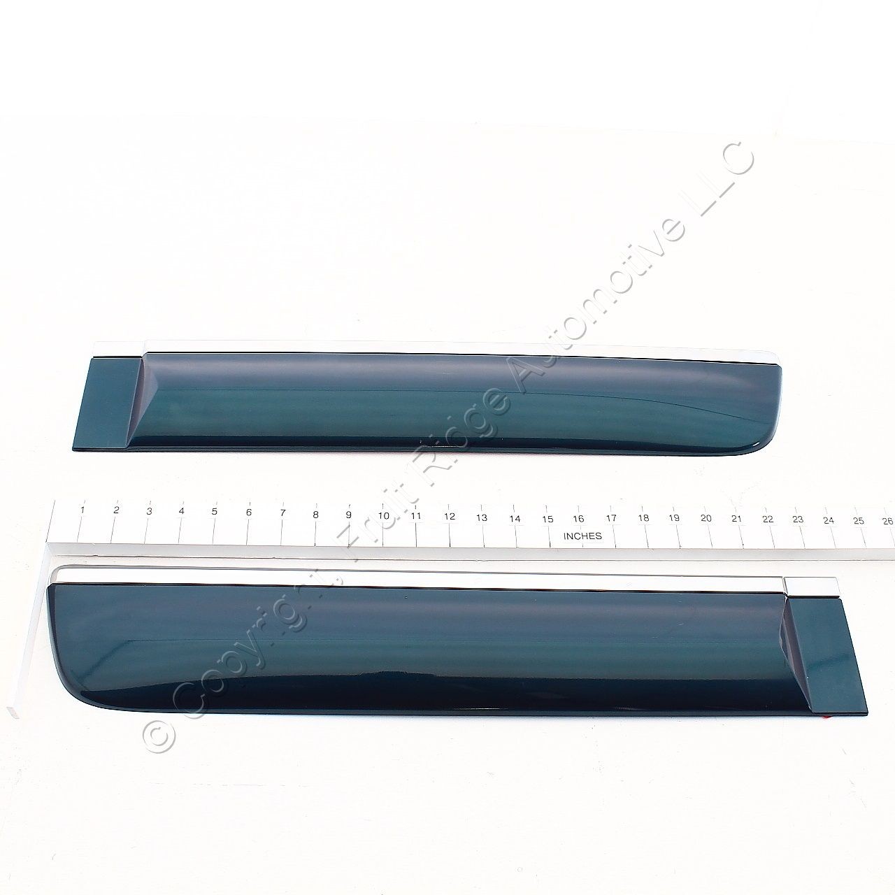 GM Bermuda Blue WA214M Chrome Door Mouldings R/L Rear for 07-14 Tahoe Sierra Ext