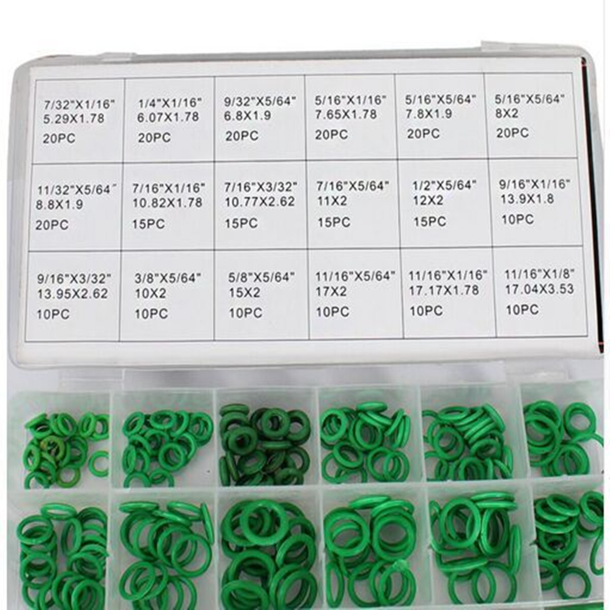 Car A/C Repair O-Ring Air Conditioning Refrigerant Seal Gasket Trim 270Pcs/Set