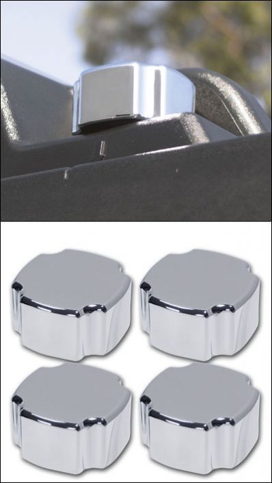 Hummer H2 & H2 SUT Smooth Chrome Billet Roof Rack Knobs, Set.