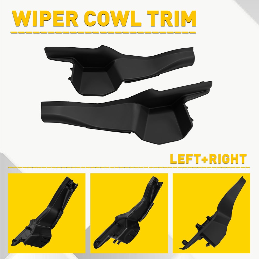 For 2017-2022 Honda CRV Set of 2 Windshield Wiper Cowl Cover Side Extension Trim