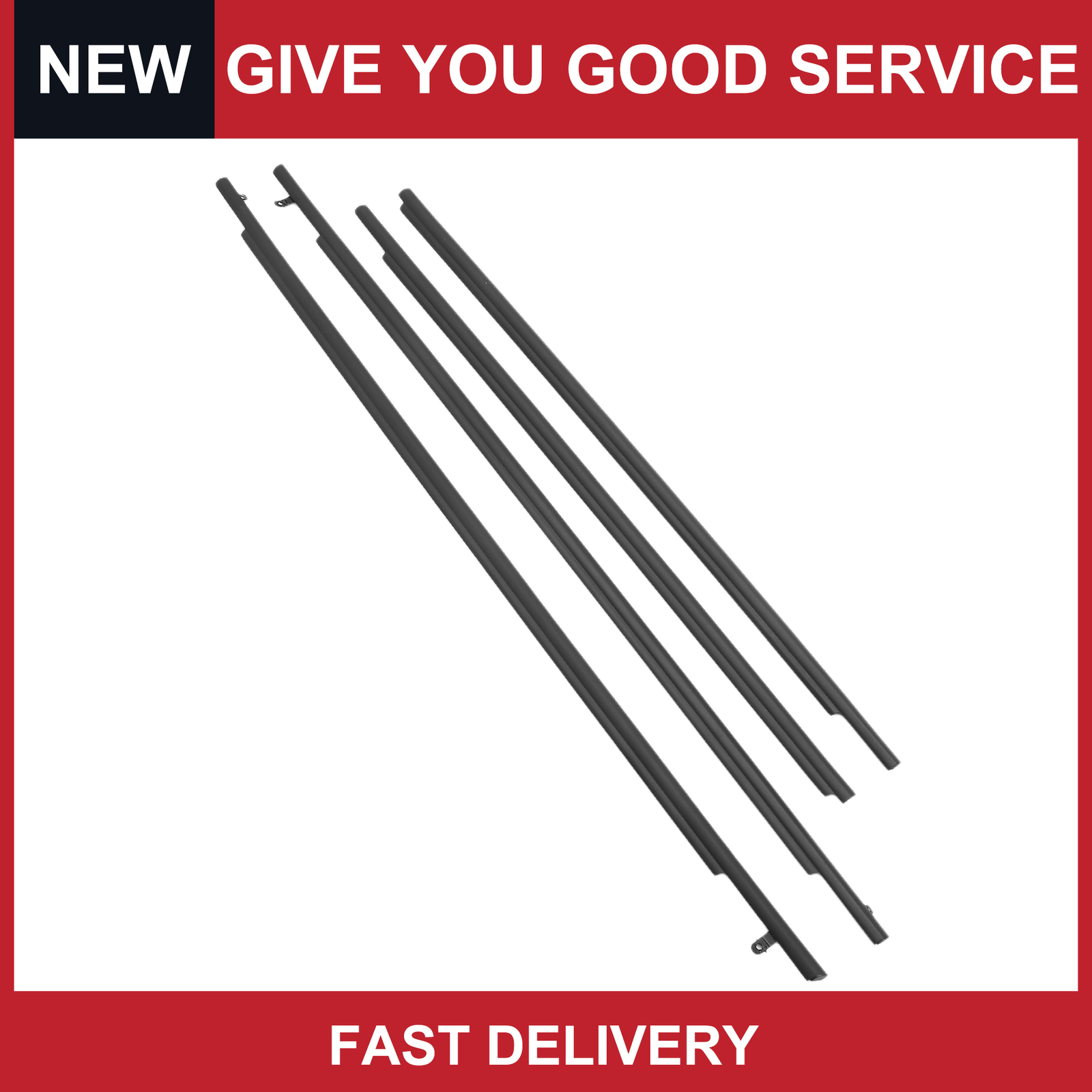 Pack of 4 for Toyota Sienna 2003-2010 Weatherstrip Window Seal No.68160AE010