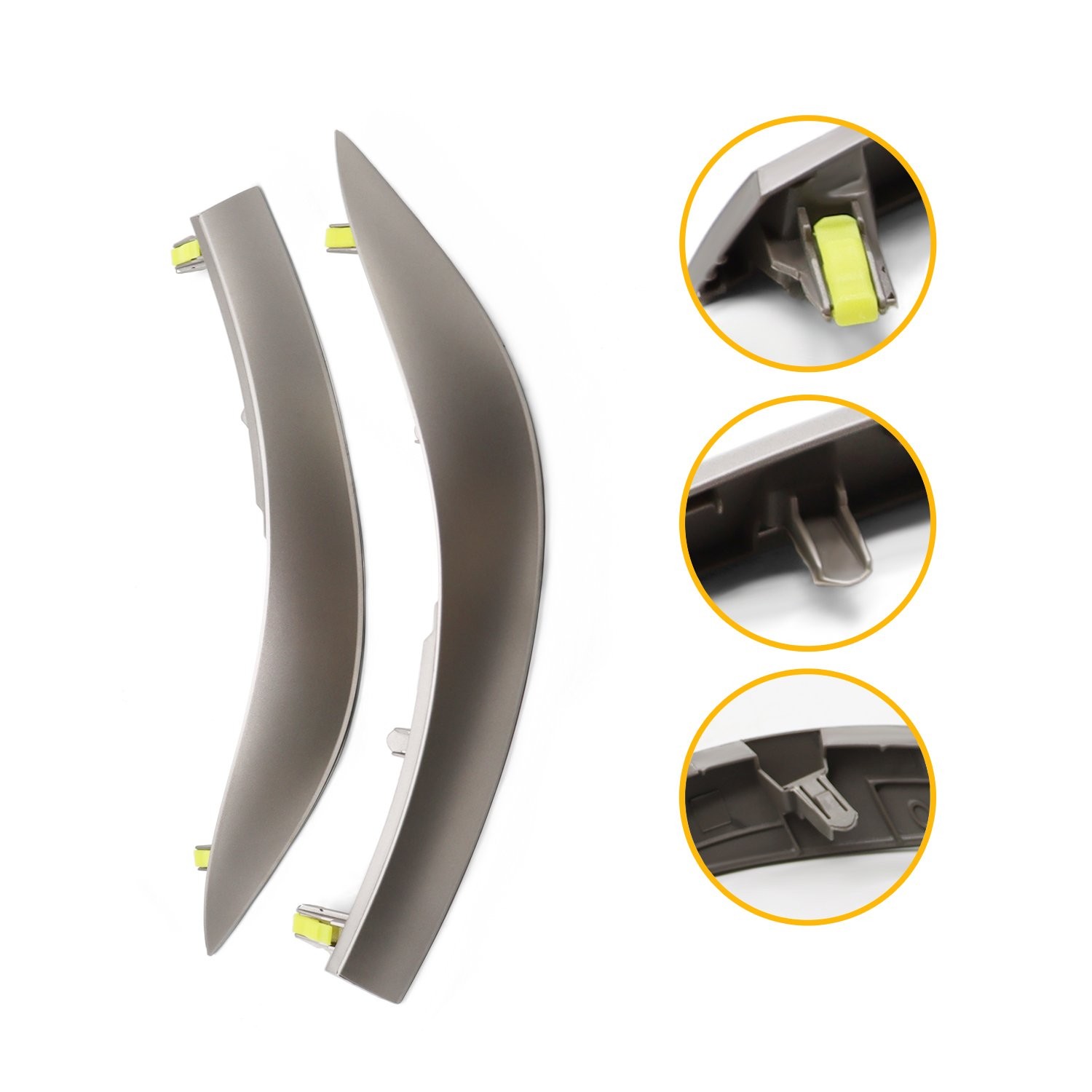Pair Upper Side Center A/C Vent Trim Strip For Toyota Corolla 2009-2013
