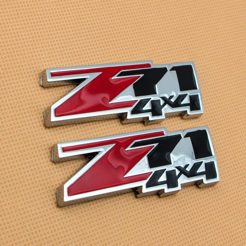 Pair Set Z71 4×4 Letter Emblems 3D Door Tailgate For 2005-2013 Suburban Tahoe