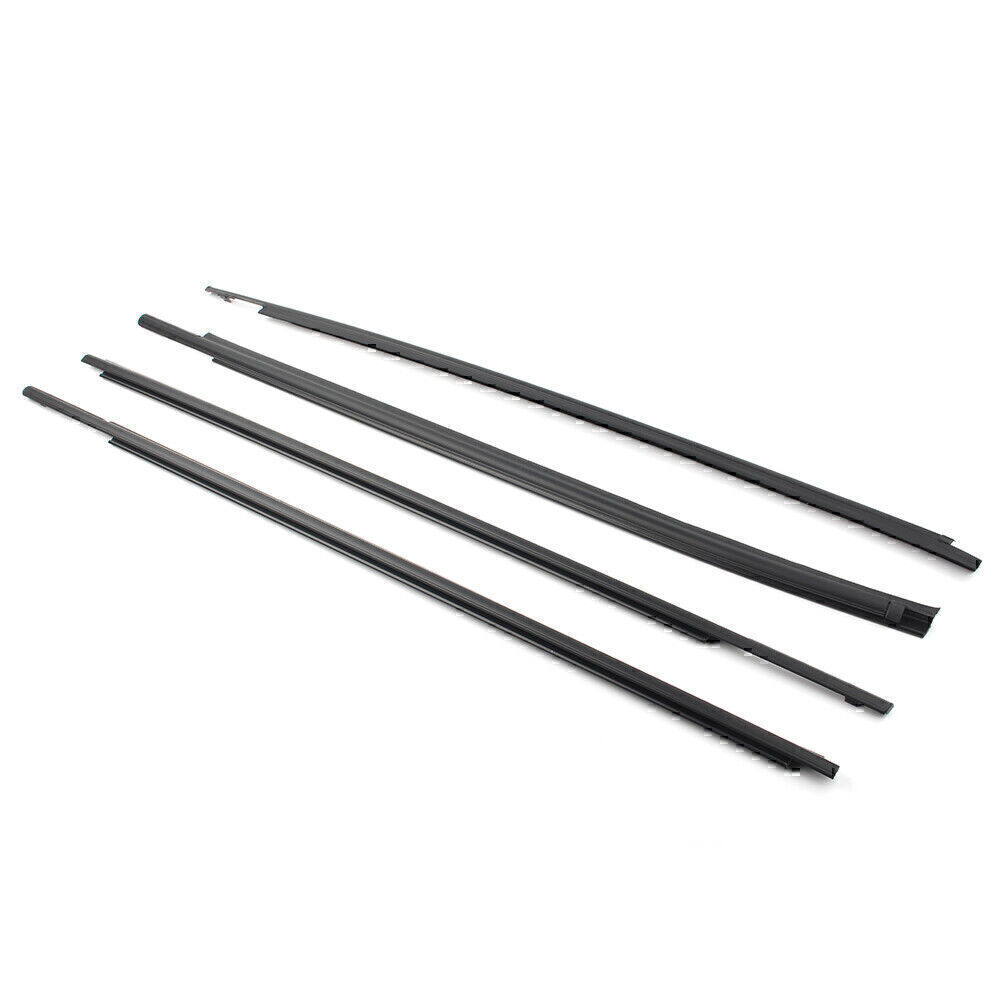 4PCS Window Moulding Weatherstrip Seal Belt For Toyota Tundra CrewMax 2007-2019