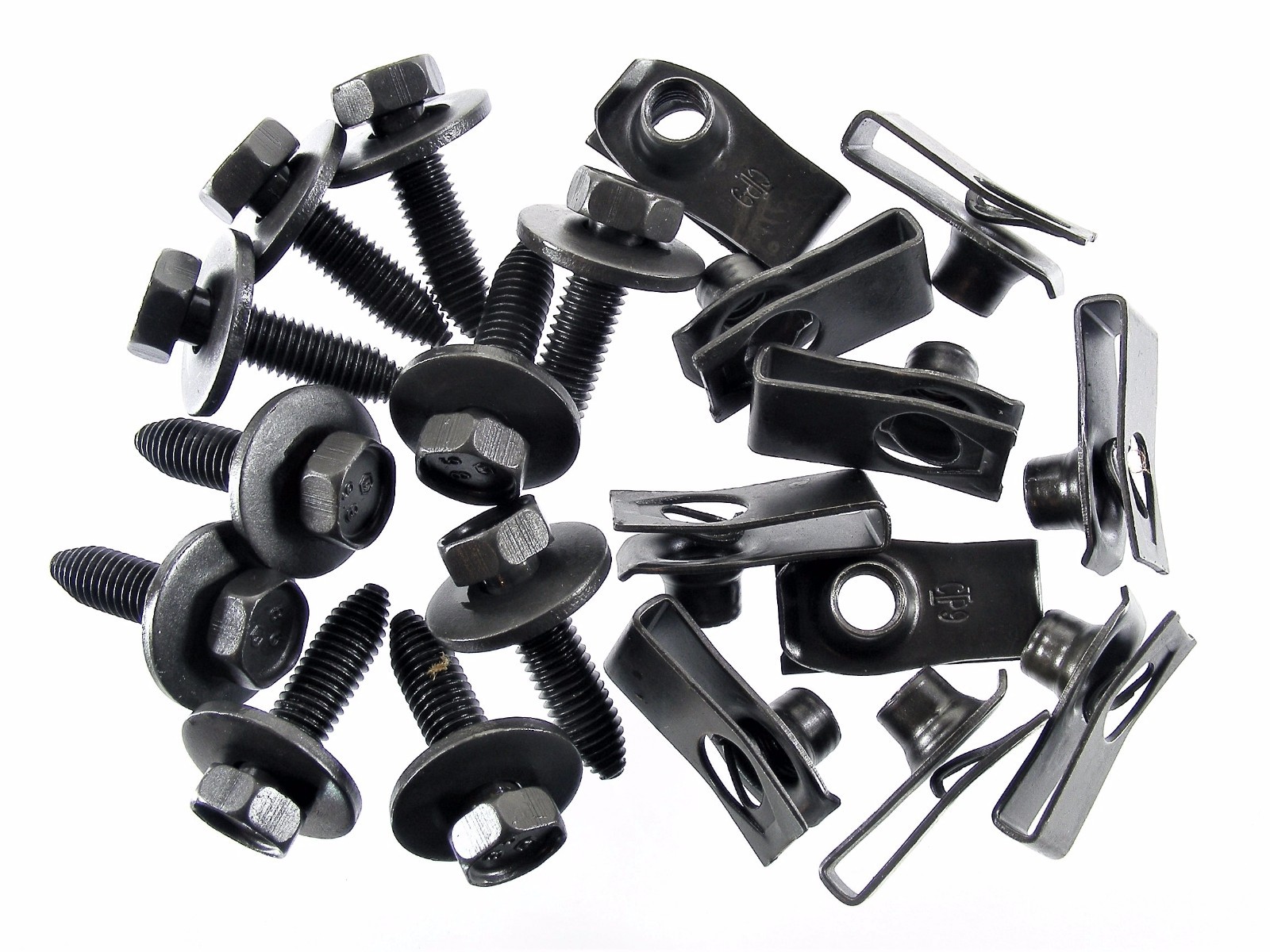 GM Truck Body Bolts & U-nut Clips- M8-1.25 x 30mm- 13mm Hex- 20pcs (10ea)- #155