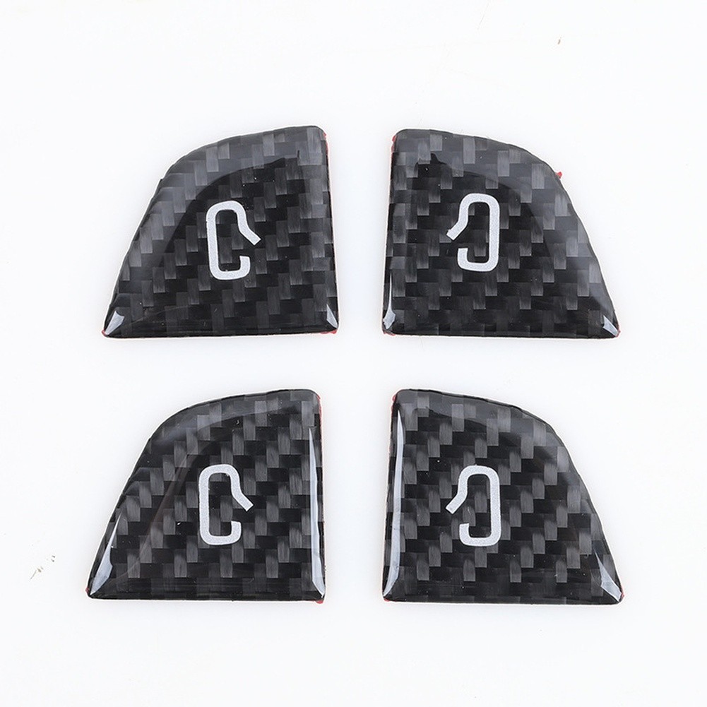 Carbon Fiber Texture Door Switch Button Cover for Tesla For Model 3 Y Interior