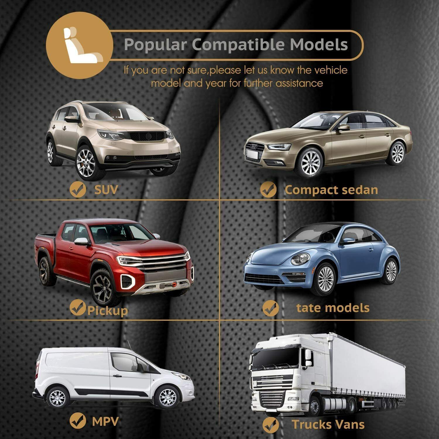 PU Leather Car Auto Cover Seat Deluxe Protector Cushion Suv Truck Front Covers