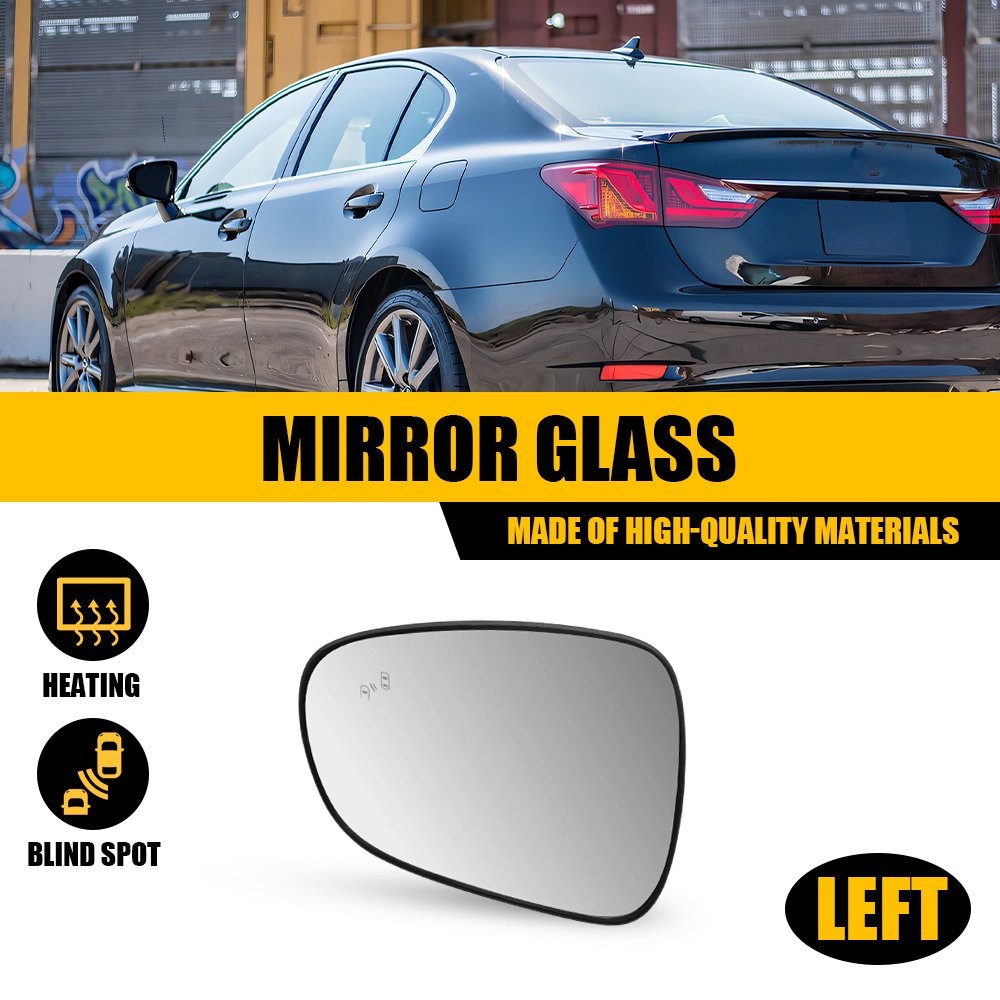 LH RH Side Mirror Glass with Heated & Blind Spot for Lexus IS250 IS350 2015-2020